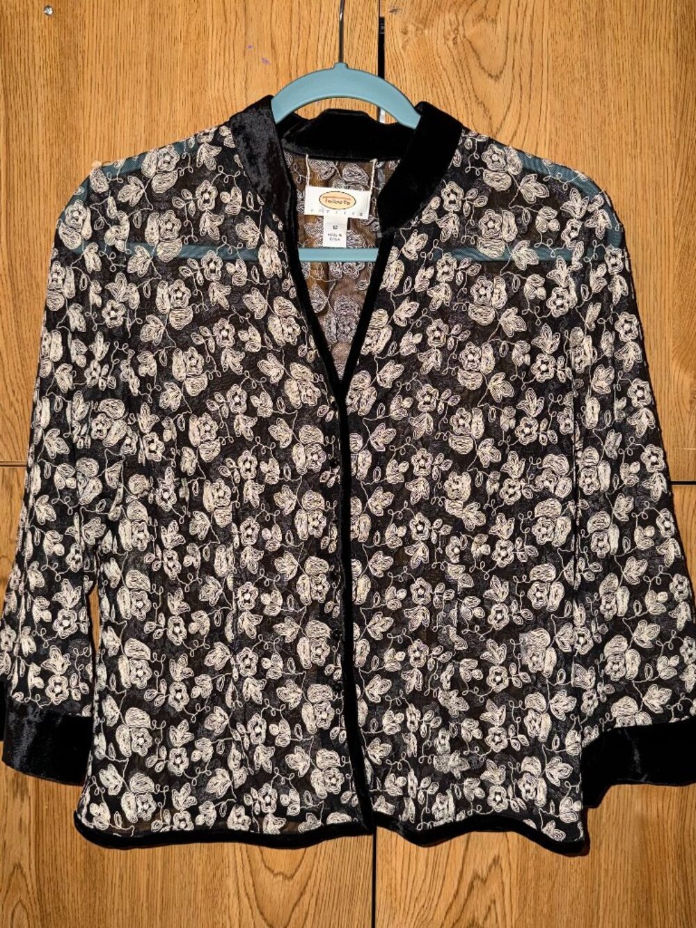 Vintage Talbots lace button down top